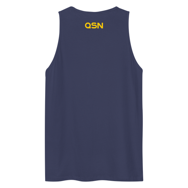 QSN Men’s Embroidered Premium Tank Top - Gold Logo