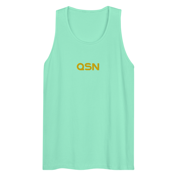 QSN Men’s Embroidered Premium Tank Top - Gold Logo