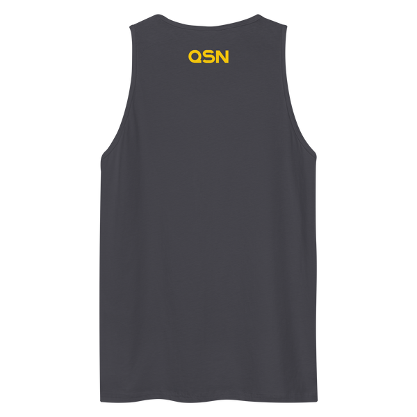 QSN Men’s Embroidered Premium Tank Top - Gold Logo