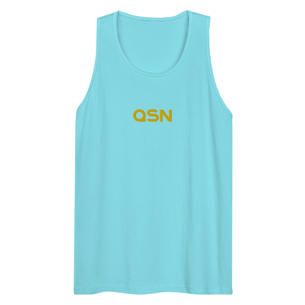 QSN Men’s Embroidered Premium Tank Top - Gold Logo