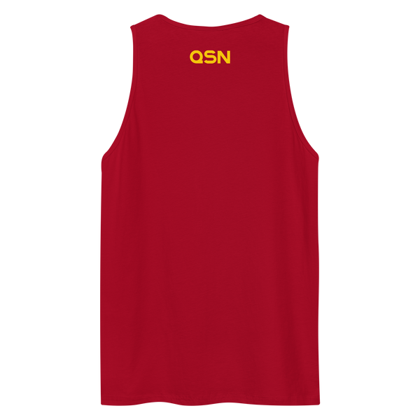 QSN Men’s Embroidered Premium Tank Top - Gold Logo