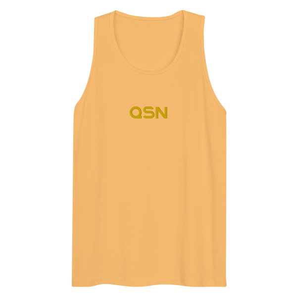 QSN Men’s Embroidered Premium Tank Top - Gold Logo