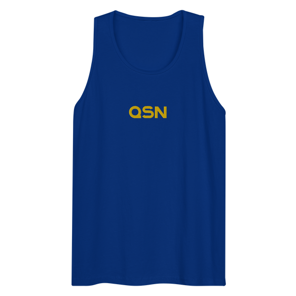 QSN Men’s Embroidered Premium Tank Top - Gold Logo