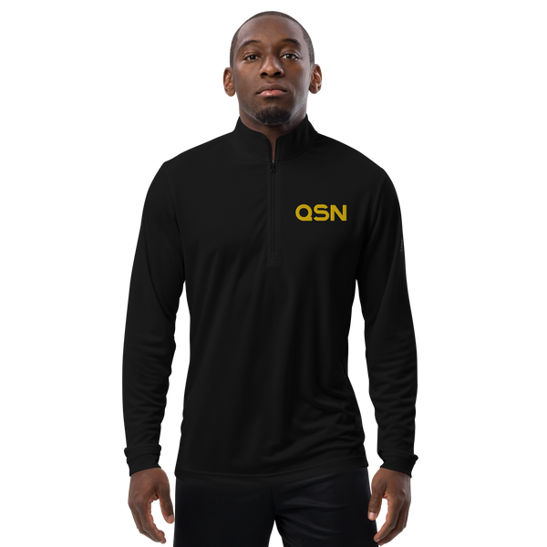 QSN Embroidered Quarter Zip Pullover - Gold Logo
