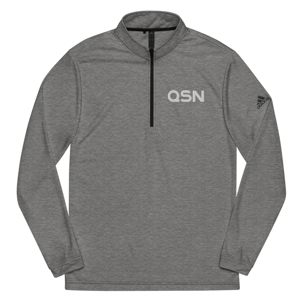 QSN Embroidered Quarter Zip Pullover - White Logo