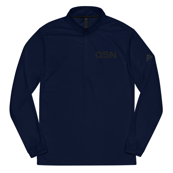 QSN Embroidered Quarter Zip Pullover - Black Logo