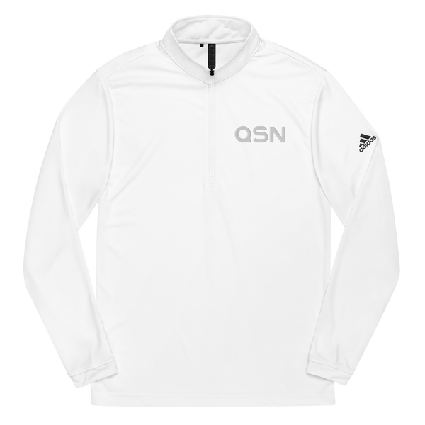 QSN Embroidered Quarter Zip Pullover - White Logo