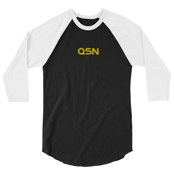QSN Embroidered Baseball Tee - Gold Logo