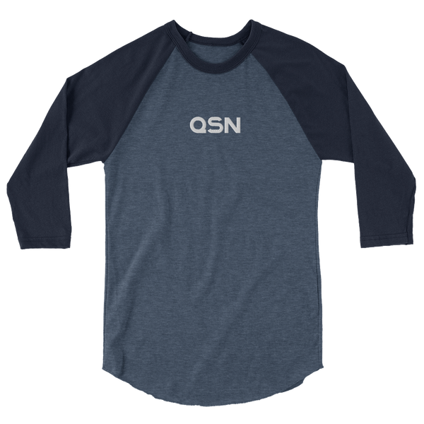 QSN Embroidered Baseball Tee - White Logo
