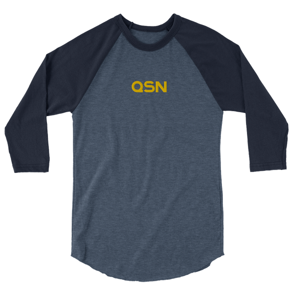 QSN Embroidered Baseball Tee - Gold Logo