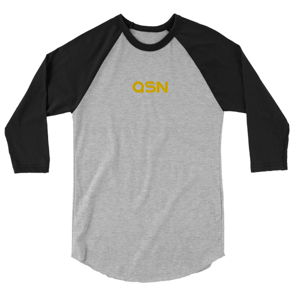 QSN Embroidered Baseball Tee - Gold Logo
