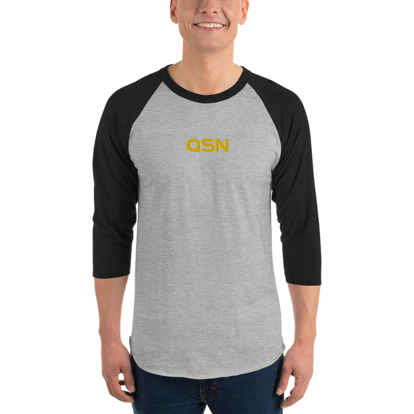 QSN Embroidered Baseball Tee - Gold Logo