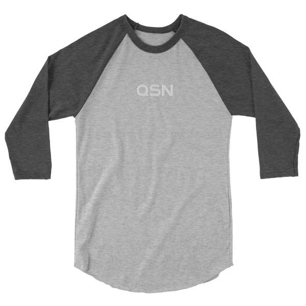 QSN Embroidered Baseball Tee - White Logo