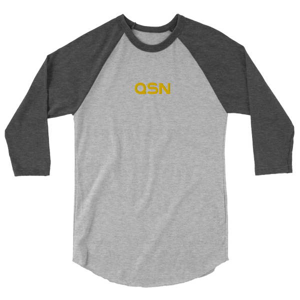 QSN Embroidered Baseball Tee - Gold Logo