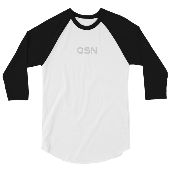 QSN Embroidered Baseball Tee - White Logo