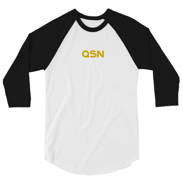 QSN Embroidered Baseball Tee - Gold Logo