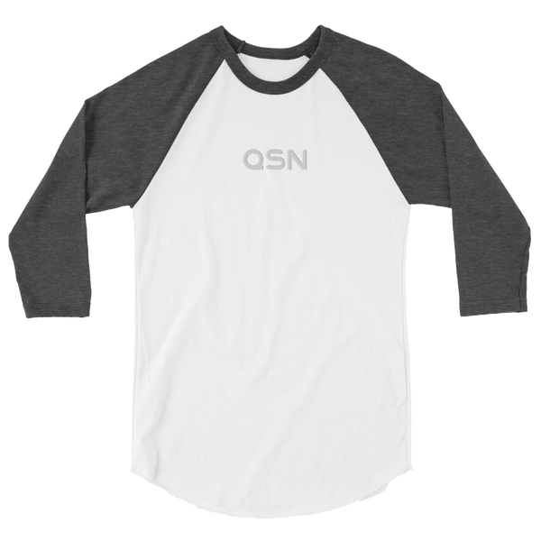 QSN Embroidered Baseball Tee - White Logo