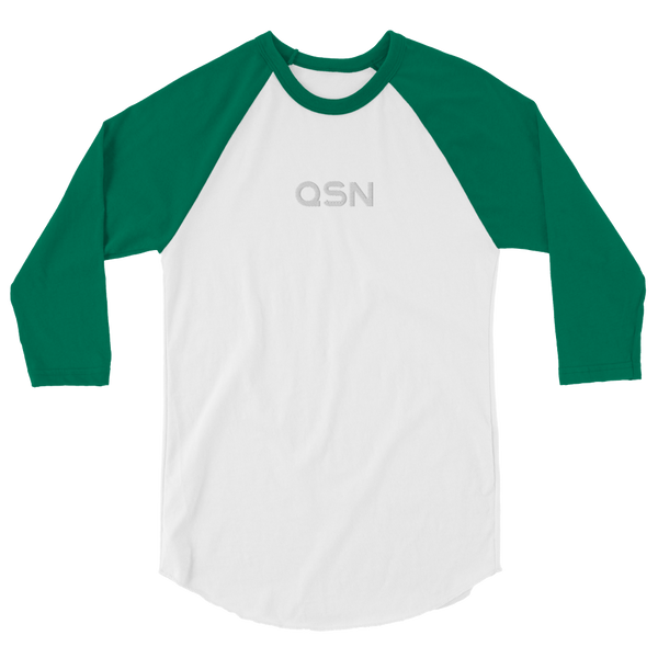 QSN Embroidered Baseball Tee - White Logo