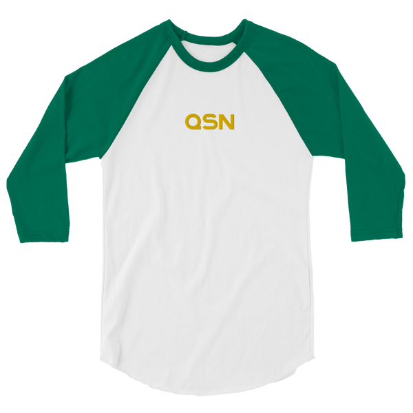 QSN Embroidered Baseball Tee - Gold Logo
