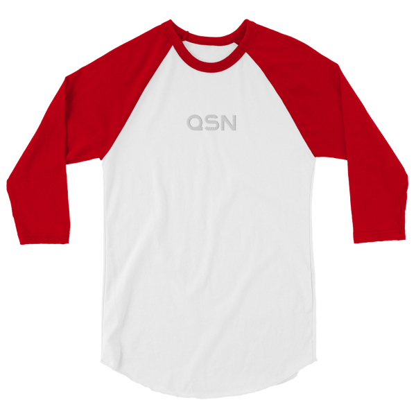 QSN Embroidered Baseball Tee - White Logo