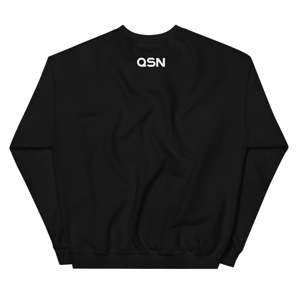 QSN Embroidered Unisex Crew Neck Sweatshirt - White Logo