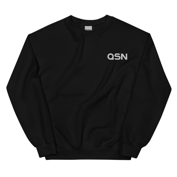 QSN Embroidered Unisex Crew Neck Sweatshirt - White Logo