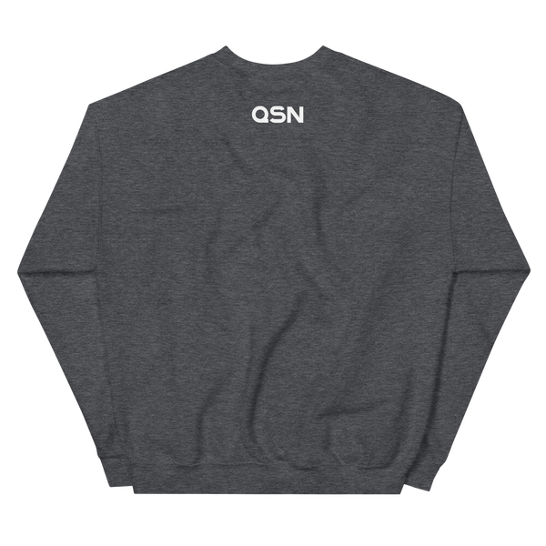 QSN Embroidered Unisex Crew Neck Sweatshirt - White Logo