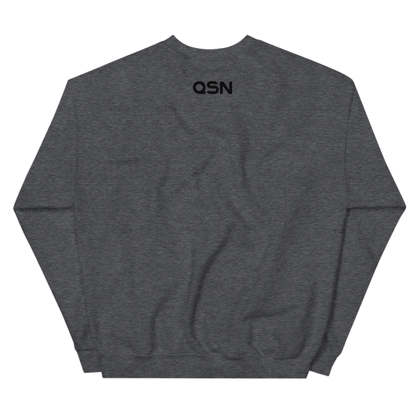 QSN Embroidered Unisex Crew Neck Sweatshirt - Black Logo