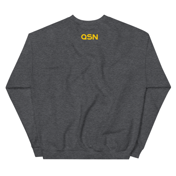 QSN Embroidered Unisex Crew Neck Sweatshirt - Gold Logo