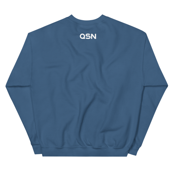 QSN Embroidered Unisex Crew Neck Sweatshirt - White Logo