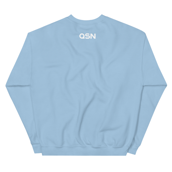 QSN Embroidered Unisex Crew Neck Sweatshirt - White Logo