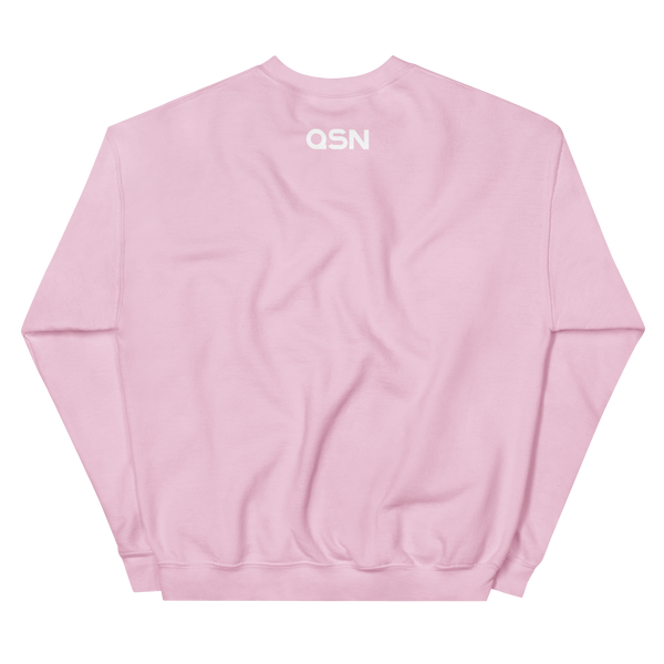 QSN Embroidered Unisex Crew Neck Sweatshirt - White Logo