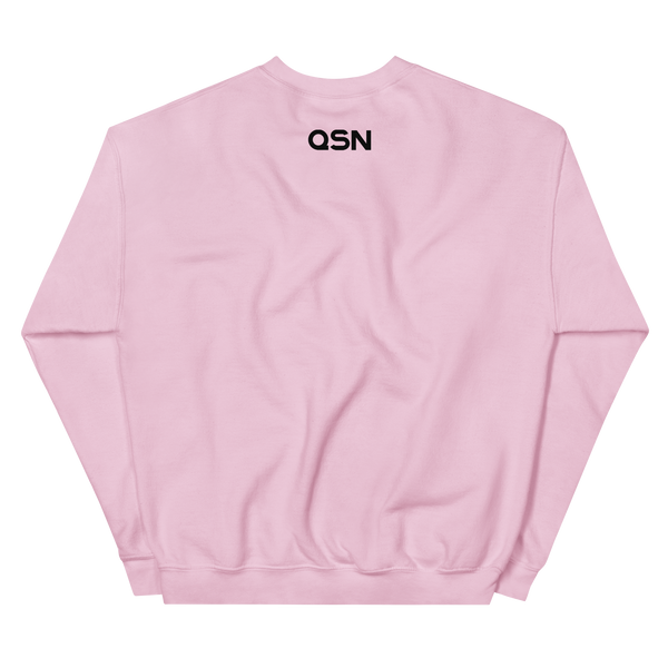 QSN Embroidered Unisex Crew Neck Sweatshirt - Black Logo