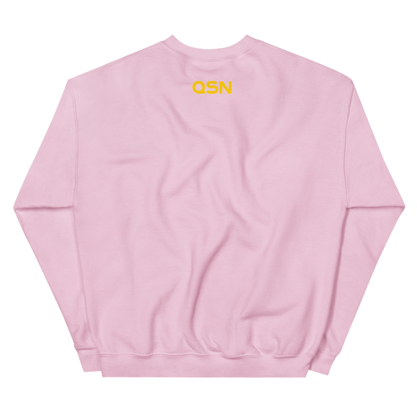 QSN Embroidered Unisex Crew Neck Sweatshirt - Gold Logo