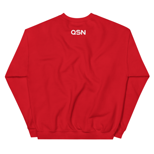 QSN Embroidered Unisex Crew Neck Sweatshirt - White Logo