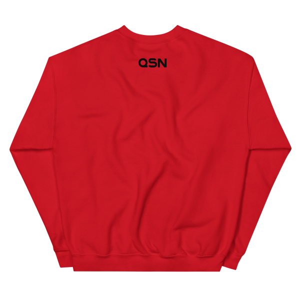 QSN Embroidered Unisex Crew Neck Sweatshirt - Black Logo