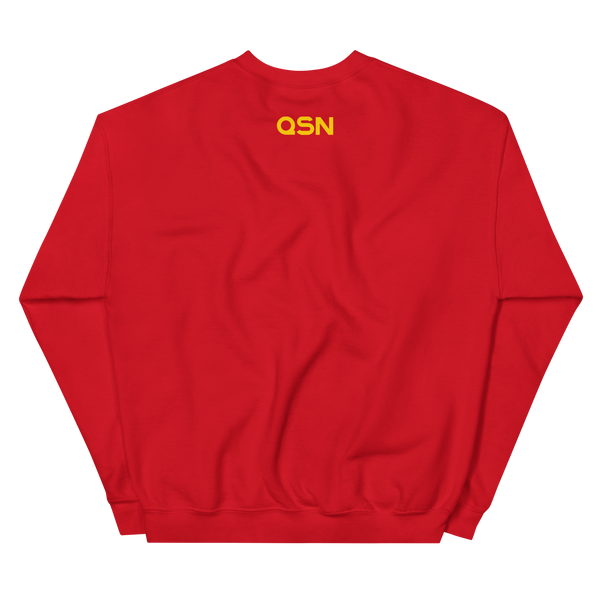 QSN Embroidered Unisex Crew Neck Sweatshirt - Gold Logo