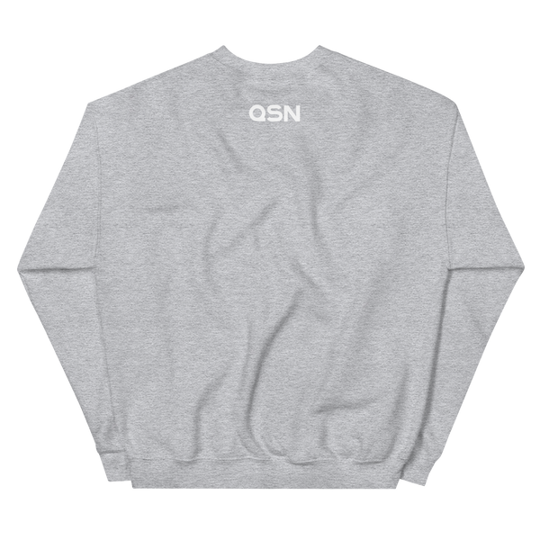 QSN Embroidered Unisex Crew Neck Sweatshirt - White Logo