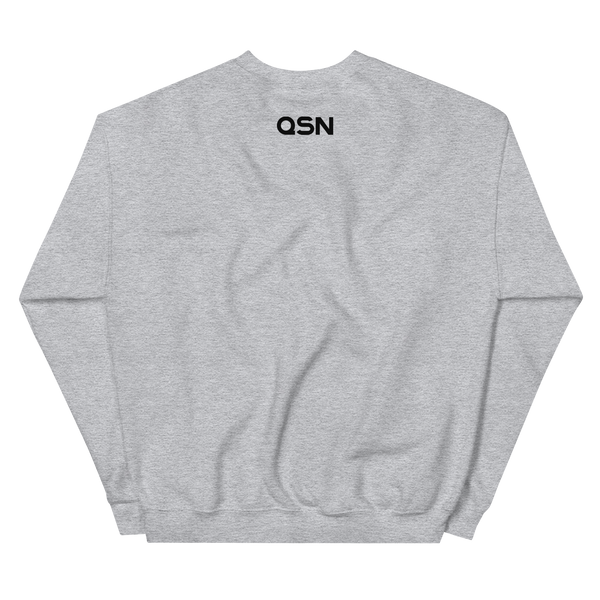QSN Embroidered Unisex Crew Neck Sweatshirt - Black Logo