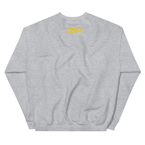 QSN Embroidered Unisex Crew Neck Sweatshirt - Gold Logo
