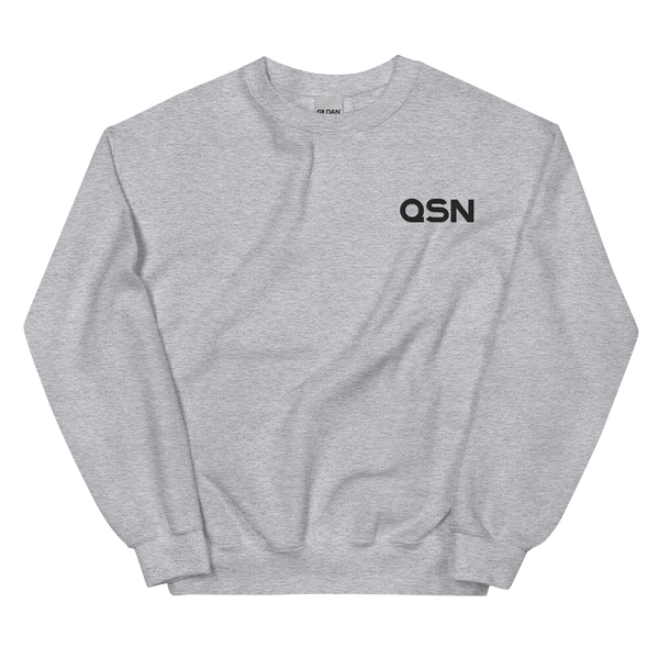 QSN Embroidered Unisex Crew Neck Sweatshirt - Black Logo