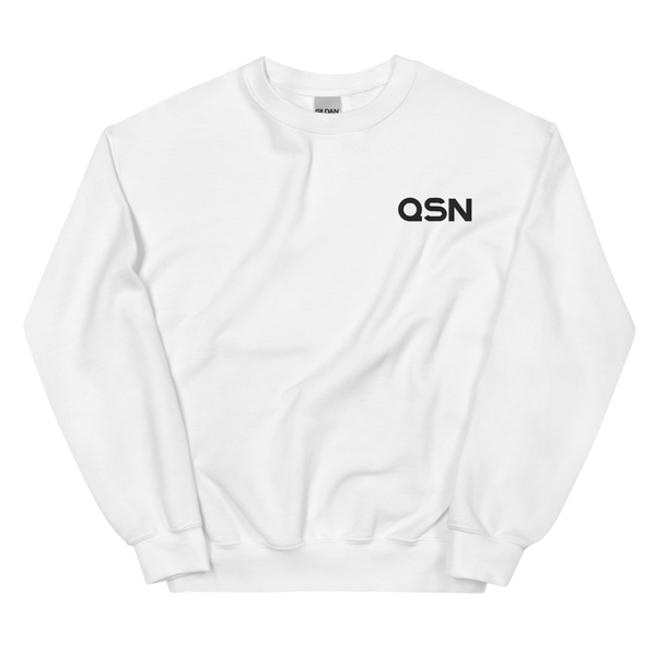 QSN Embroidered Unisex Crew Neck Sweatshirt - Black Logo