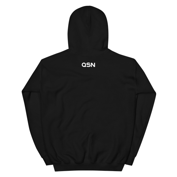 QSN Embroidered Heavy Blend Unisex Hoodie - White Logo