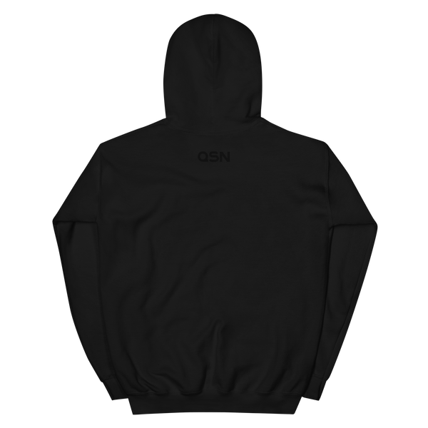 QSN Embroidered Heavy Blend Unisex Hoodie - Black Logo