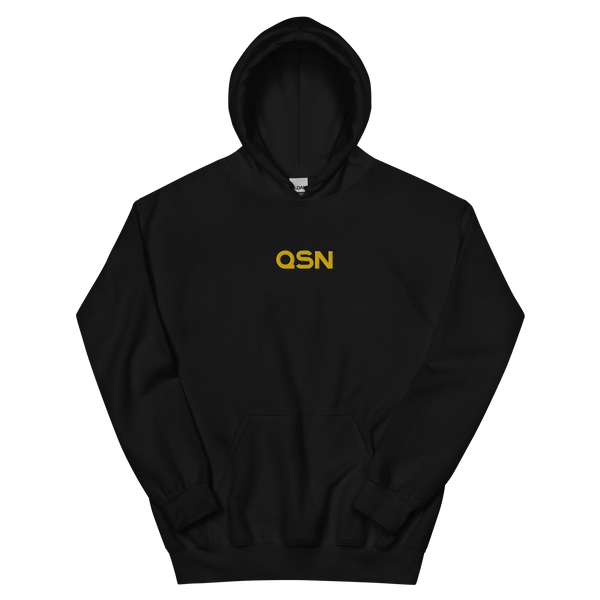 QSN Embroidered Heavy Blend Unisex Hoodie - Gold Logo