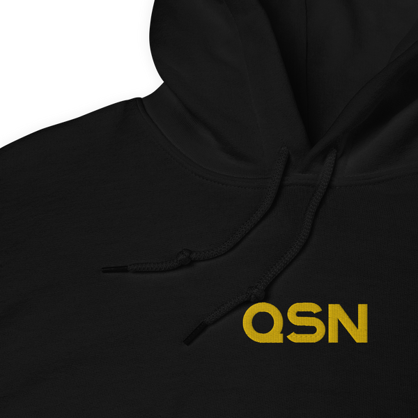 QSN Embroidered Heavy Blend Unisex Hoodie - Gold Logo