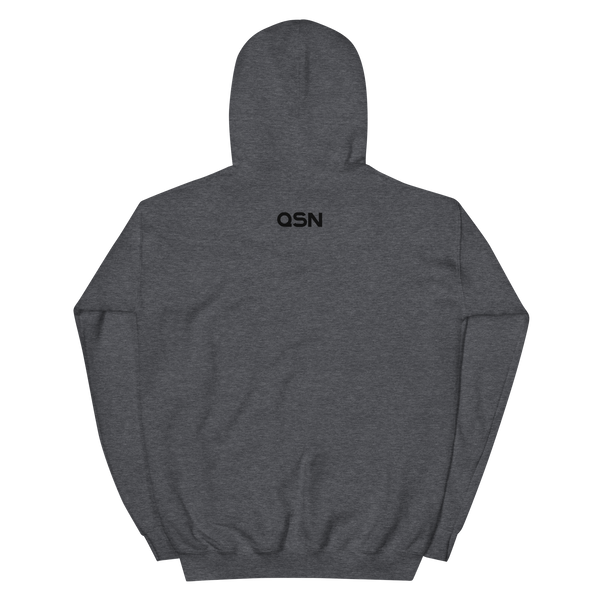 QSN Embroidered Heavy Blend Unisex Hoodie - Black Logo