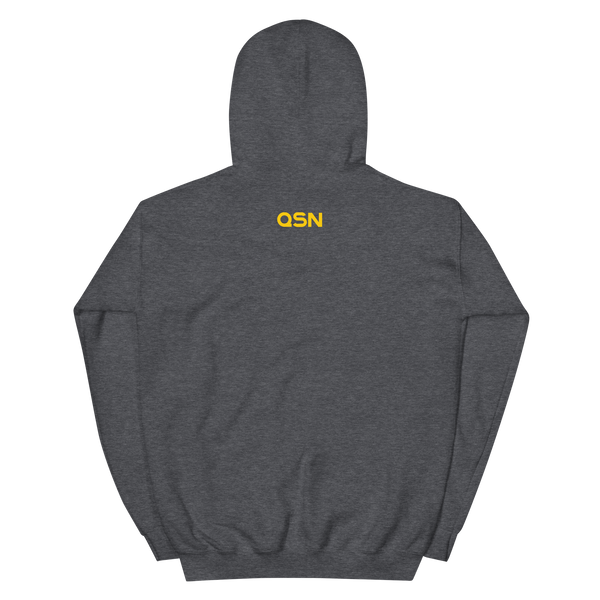 QSN Embroidered Heavy Blend Unisex Hoodie - Gold Logo
