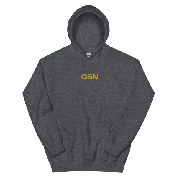 QSN Embroidered Heavy Blend Unisex Hoodie - Gold Logo