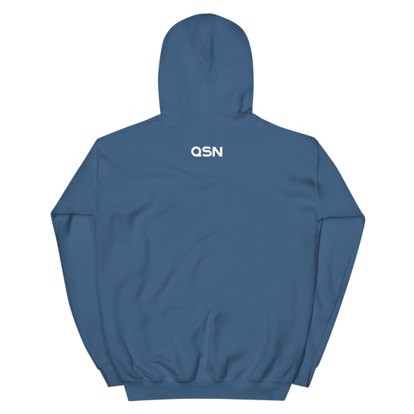 QSN Embroidered Heavy Blend Unisex Hoodie - White Logo